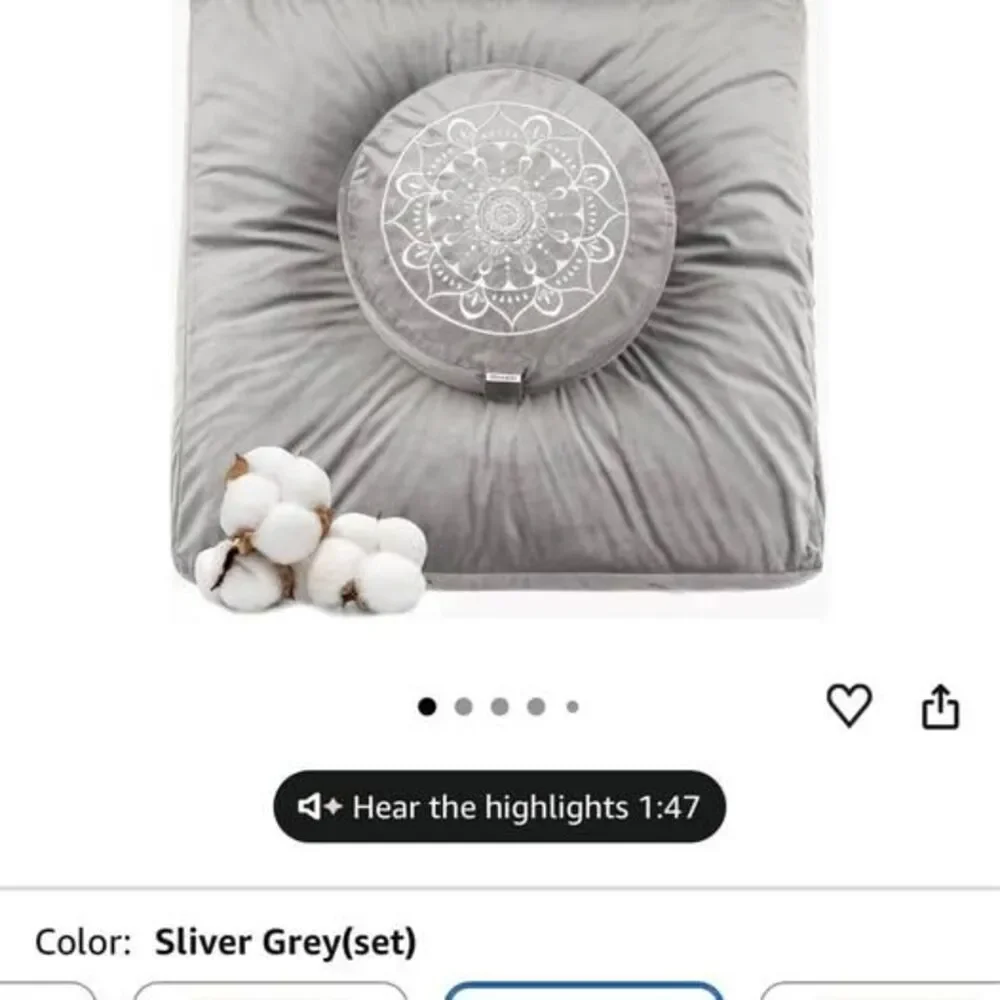 Yoga  Meditation Cushion Set Seat Pillow and Floor Pillow